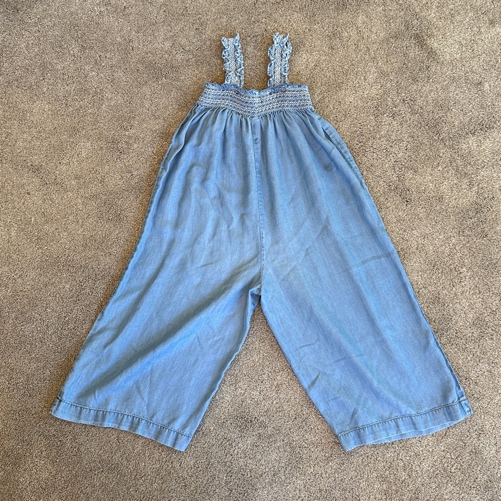 Pink Chicken- Chambray Wide Leg Romper - Picture 4 of 4